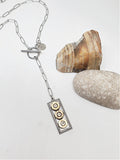 Triple 32 Auto Rectangle Y Style Toggle Bullet Necklace