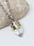 45 Auto Crystal Orb Bullet Necklace