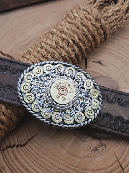 Shotgun & Bullet Casing Round Western Belt Buckle II – SureShot Jewelry