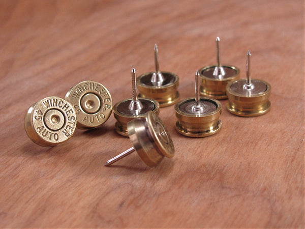 Bullet Push Pins. Bullet Thumb Tacks Handmade Using Recycled .40